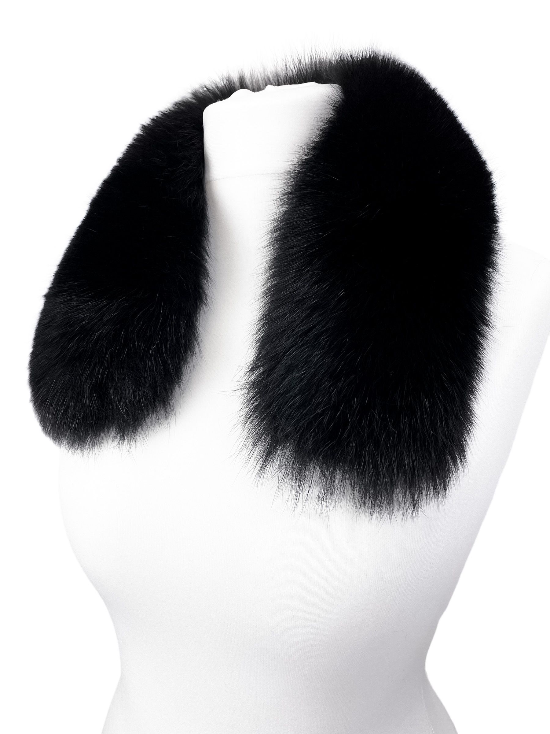 FurbySD black fox fur collar