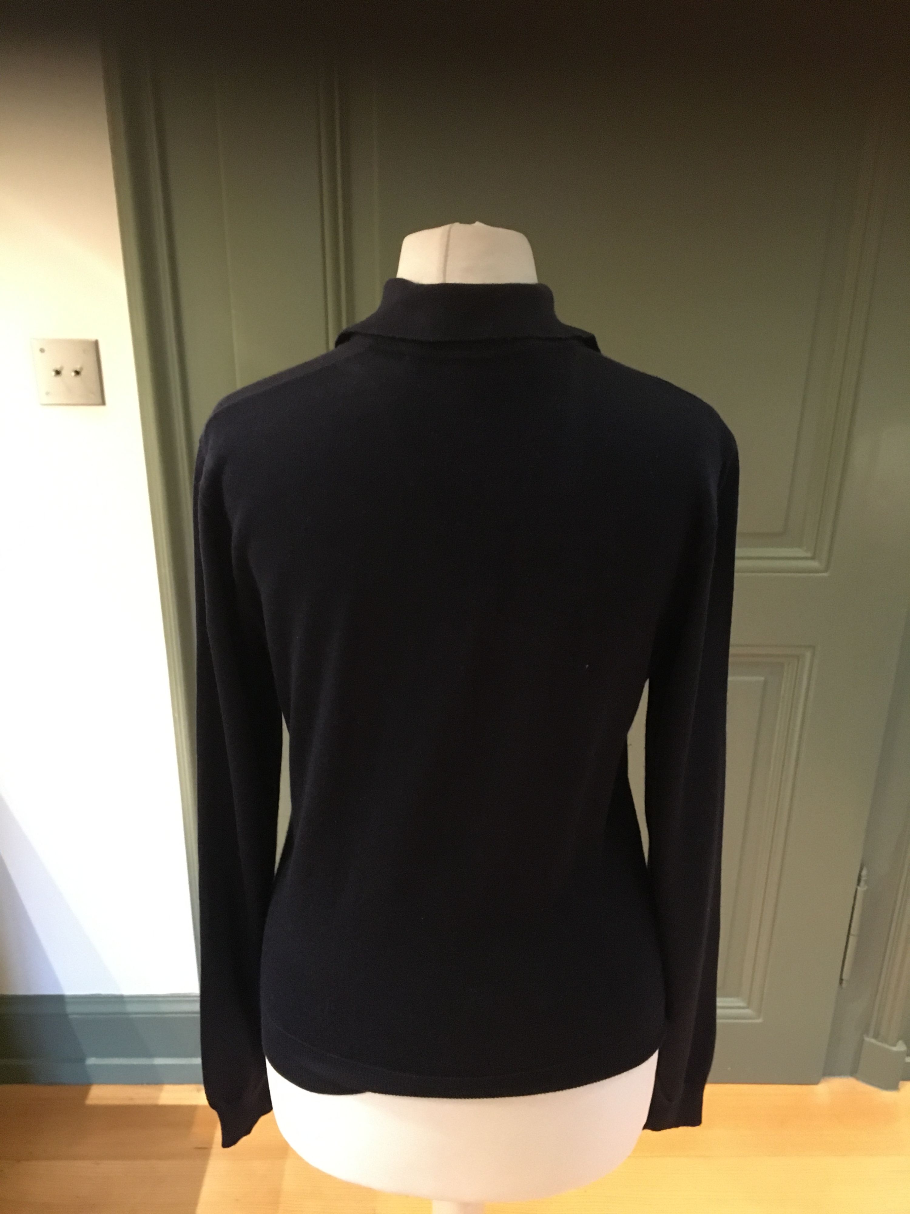 Preowned Ralph Lauren Collection Cashmere  Silk Top Size S navy blue