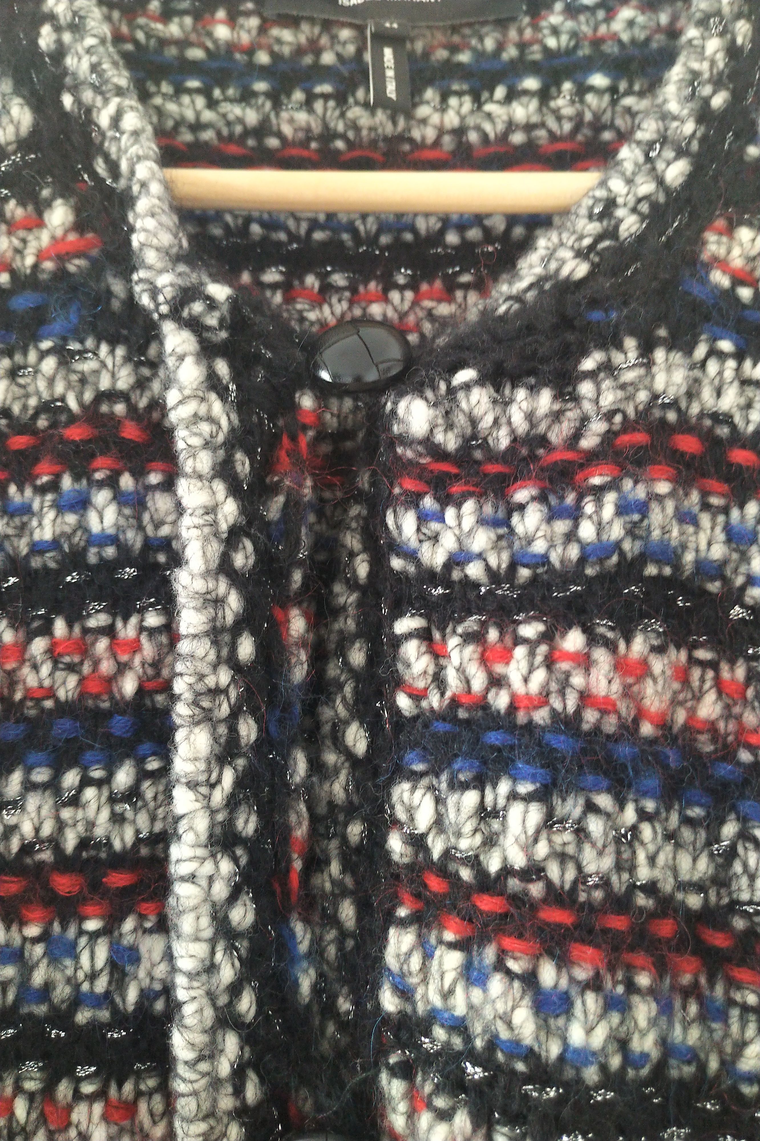 Preowned Isabel Marant Barney Boucle Knit Cardigan Size M Stripes wool