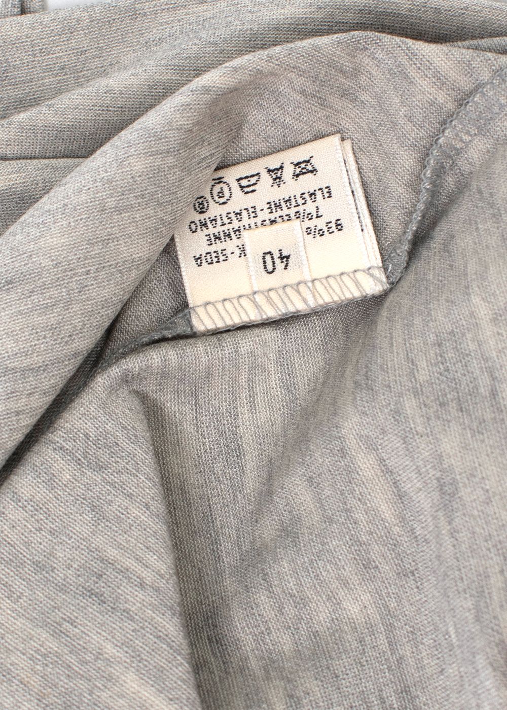 Hermes Light Grey Silk T-Shirt Size M