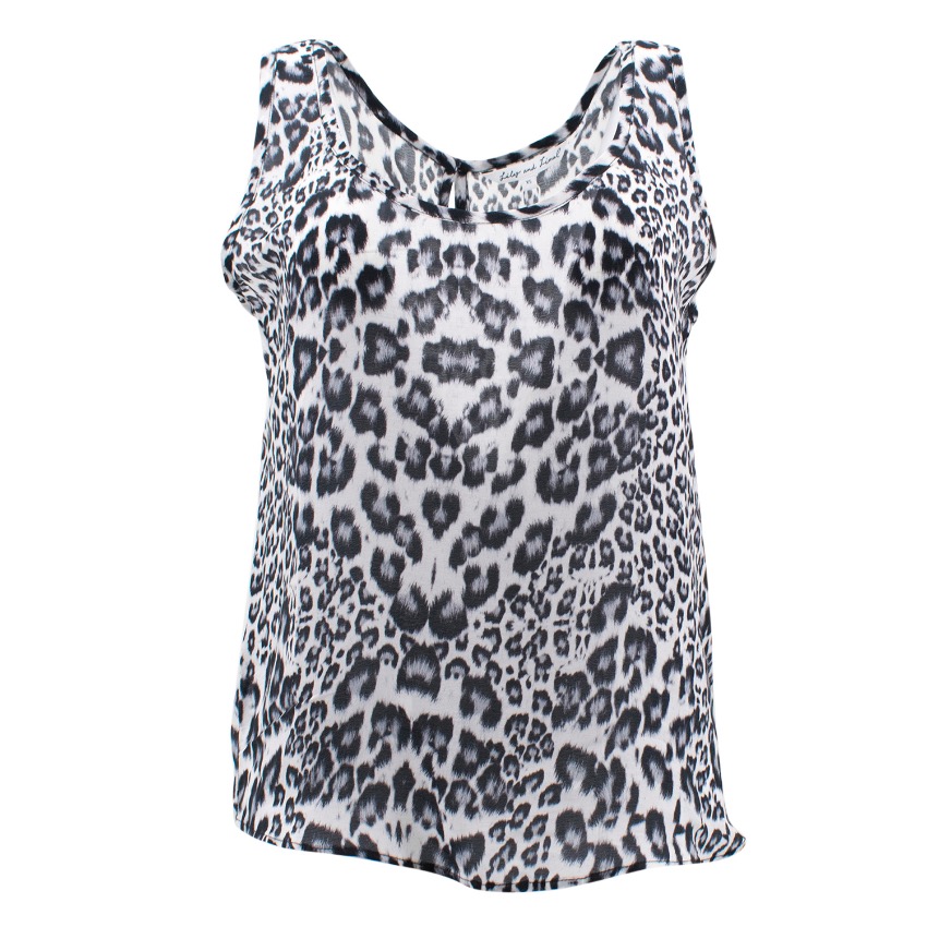 Preowned Lily and Lionel Pattern Top Size XS Animal Print viscose