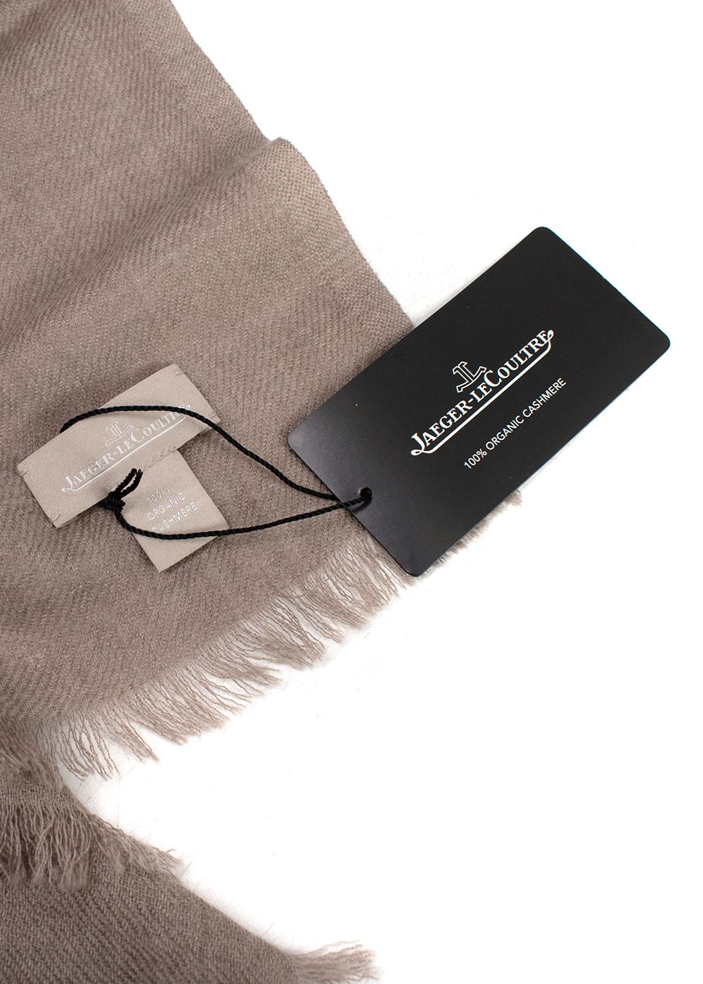 Jaeger LeCoultre Taupe Fine Cashmere Scarf Brown