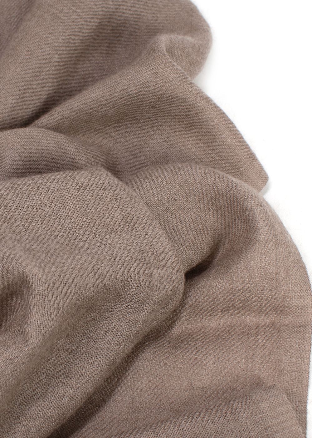 Jaeger LeCoultre Taupe Fine Cashmere Scarf Brown