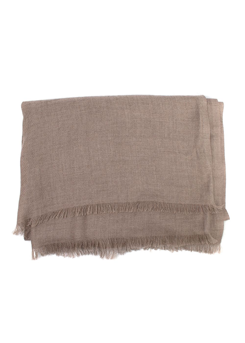 Jaeger LeCoultre Taupe Fine Cashmere Scarf Brown