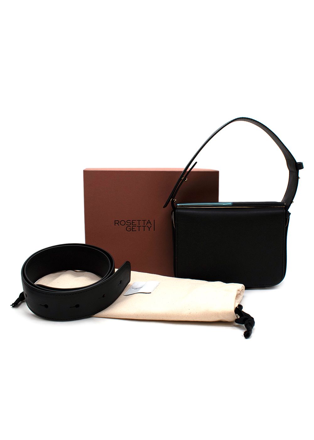 Rosetta Getty Black Leather Bag 01 Handbag