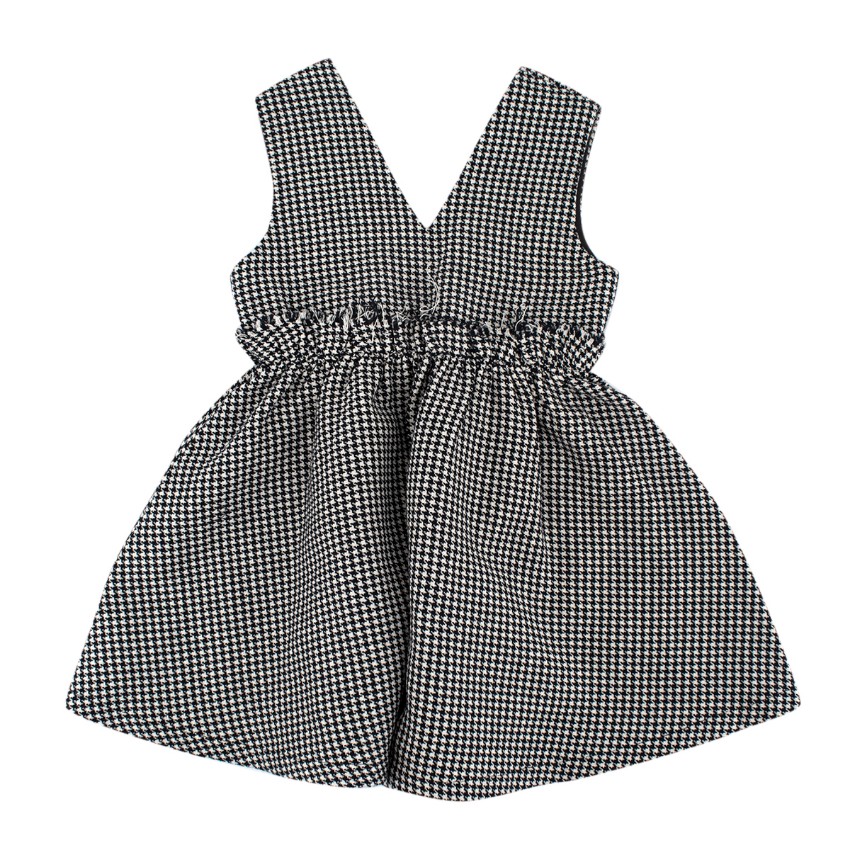 Boys Oahu Black  White Gingham Dress Size 18-24 Months wool