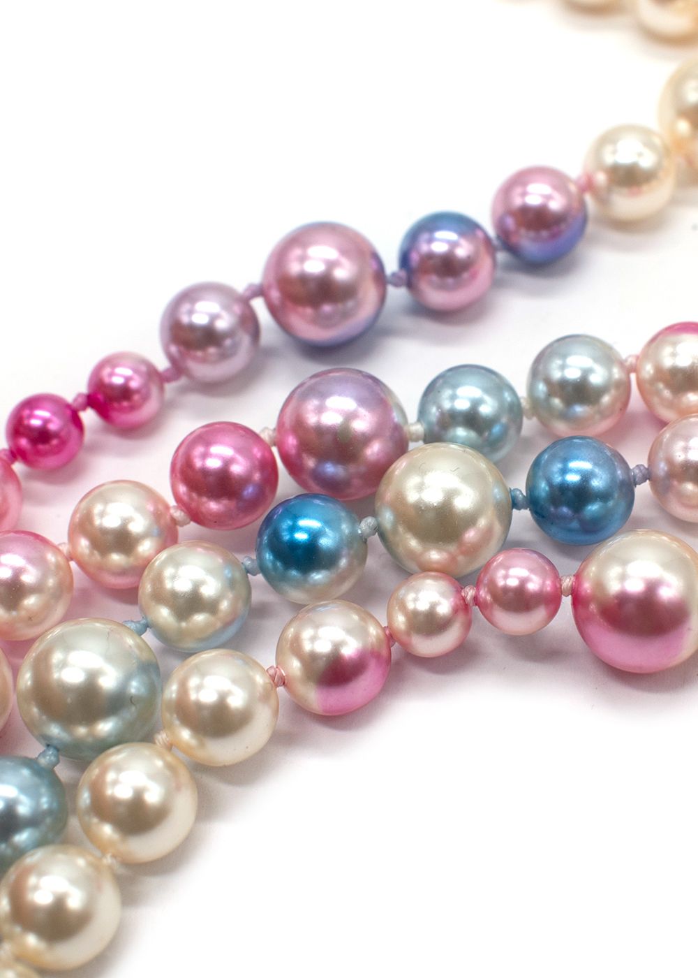 Preowned Chanel Multicoloured Faux Pearl CC Long Necklace Multicolour