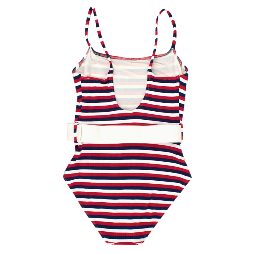 Solid  Striped The Nina Belted Swimsuit Size S Multi-Coloured / Stripes synthetic