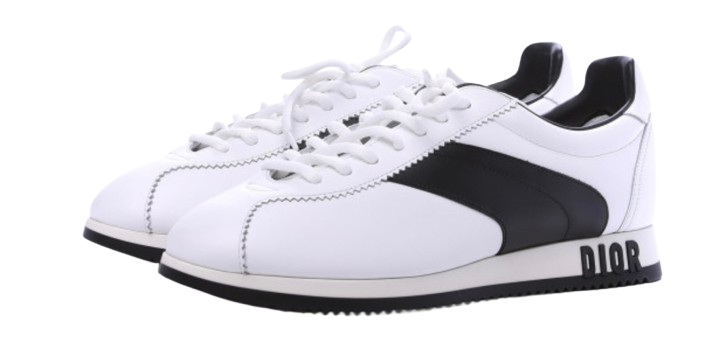 Preowned Dior White Diorun Sneakers Size 365 leather