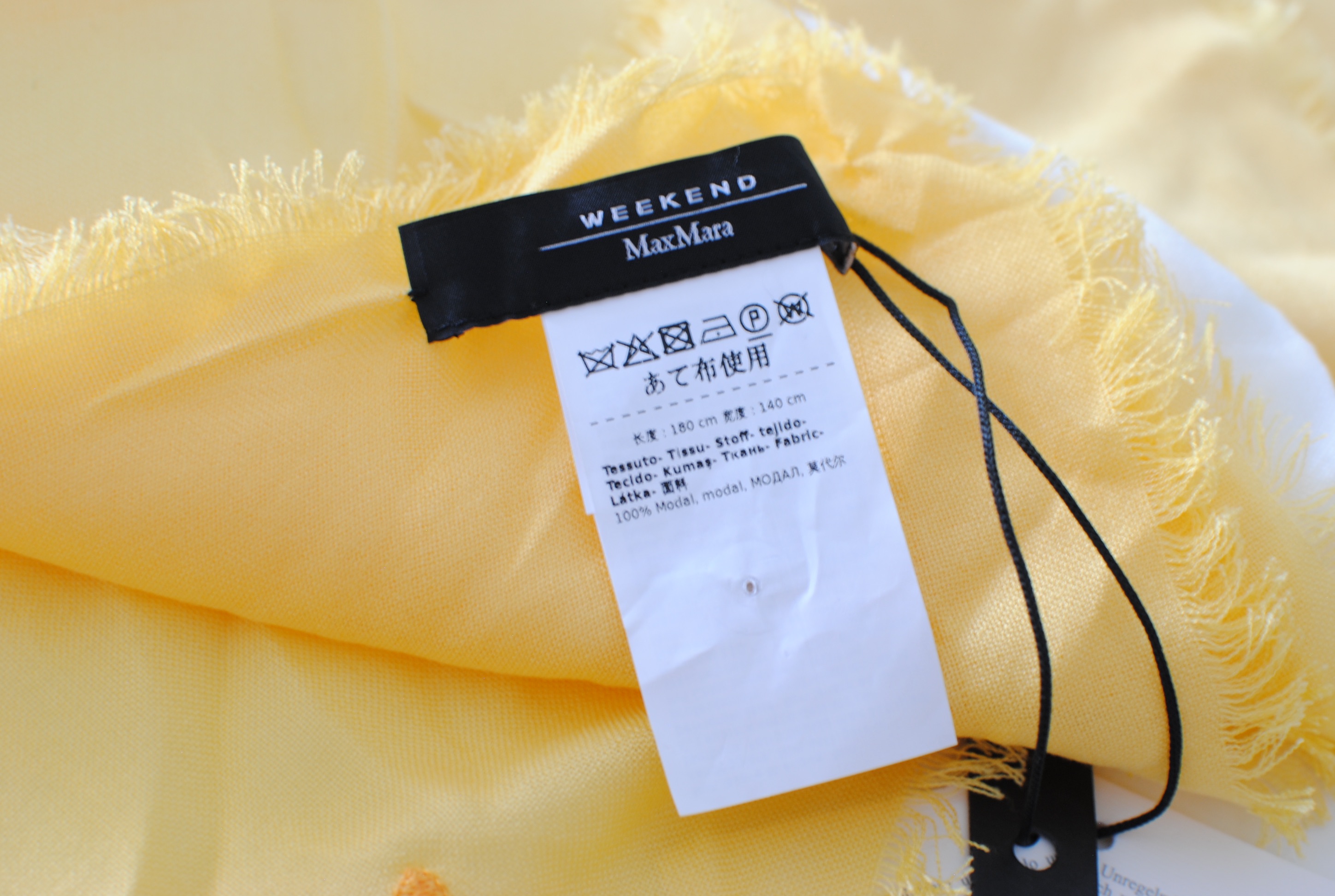 MaxMara Yellow Ombre Modal Scarf