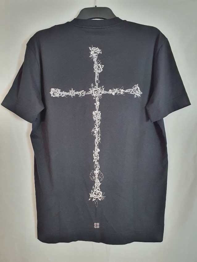 Men's Givenchy Black Printed Cotton T-Shirt Size M