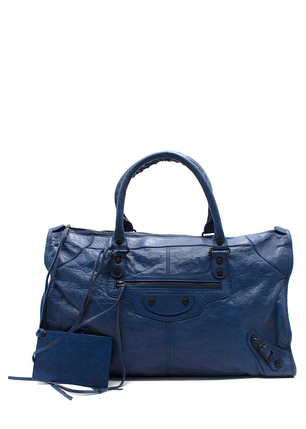 Preowned Balenciaga Blue Leather Classic City Bag