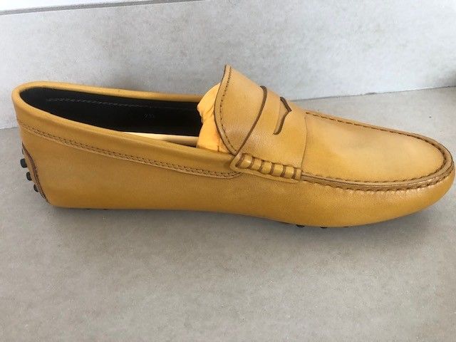 Men's Suede Penny Loafers Size 405 yellow