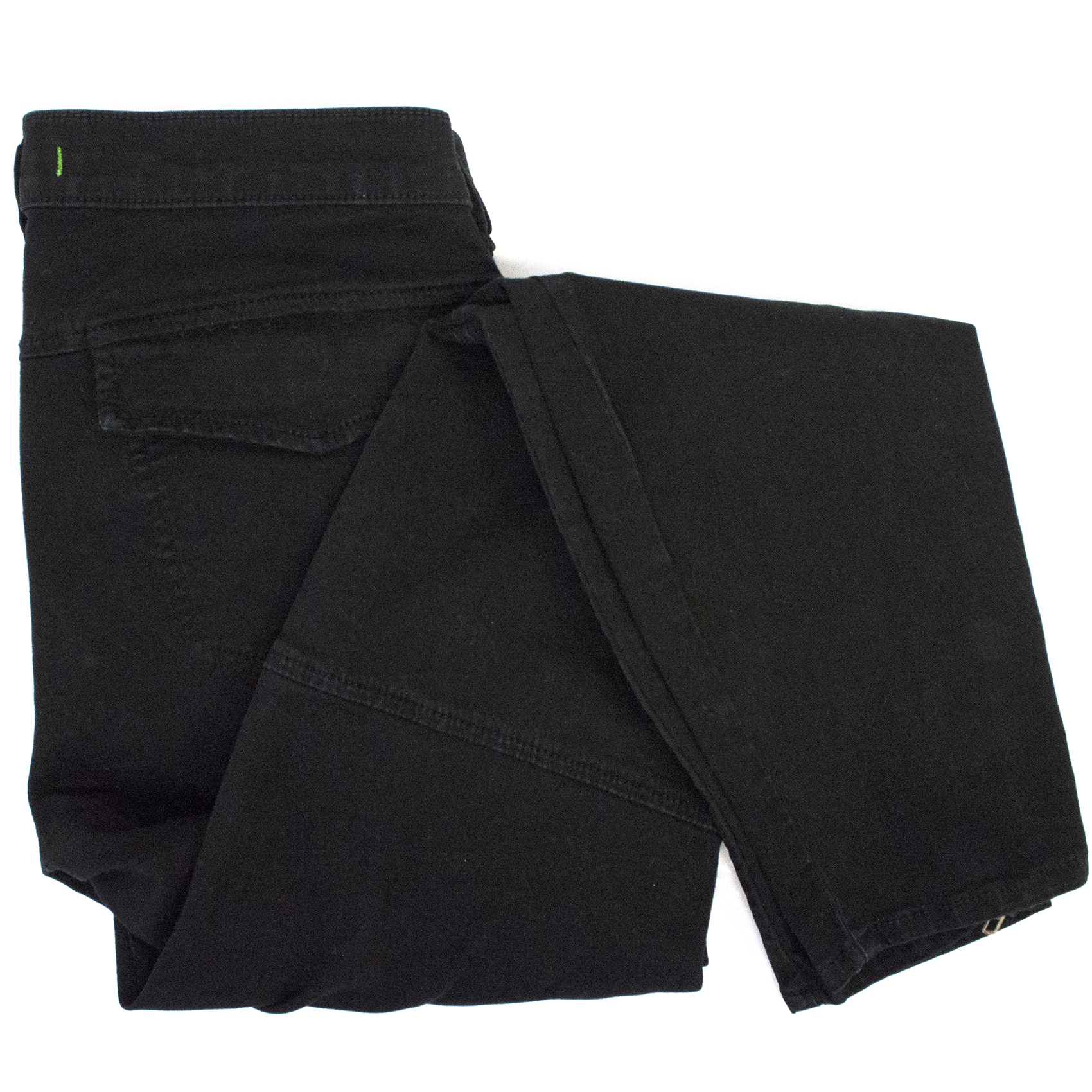 Preowned J Brand Black Carey Zip Moto Jeans Size 27/69 cotton