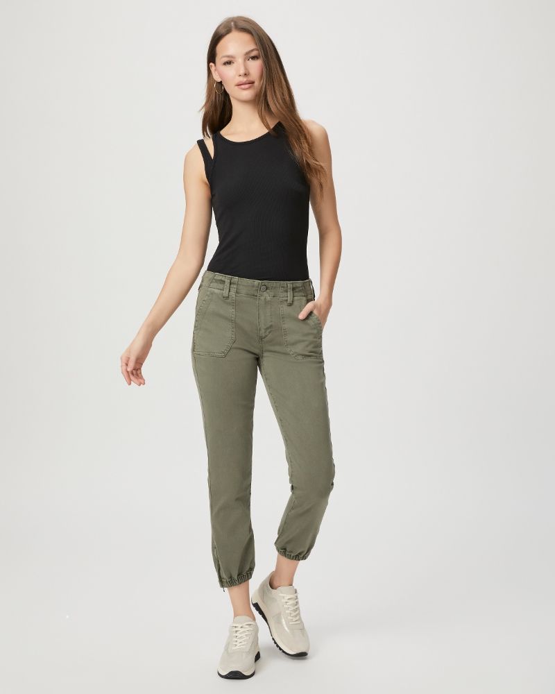 Paige Khaki Maysile Jogger Size 26/66 Green cotton