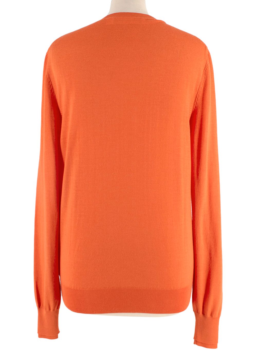 Victoria Beckham Orange Virgin Wool Jumper Size XS