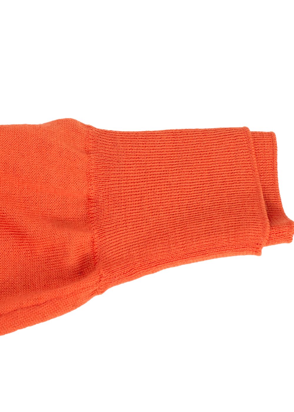 Victoria Beckham Orange Virgin Wool Jumper Size XS