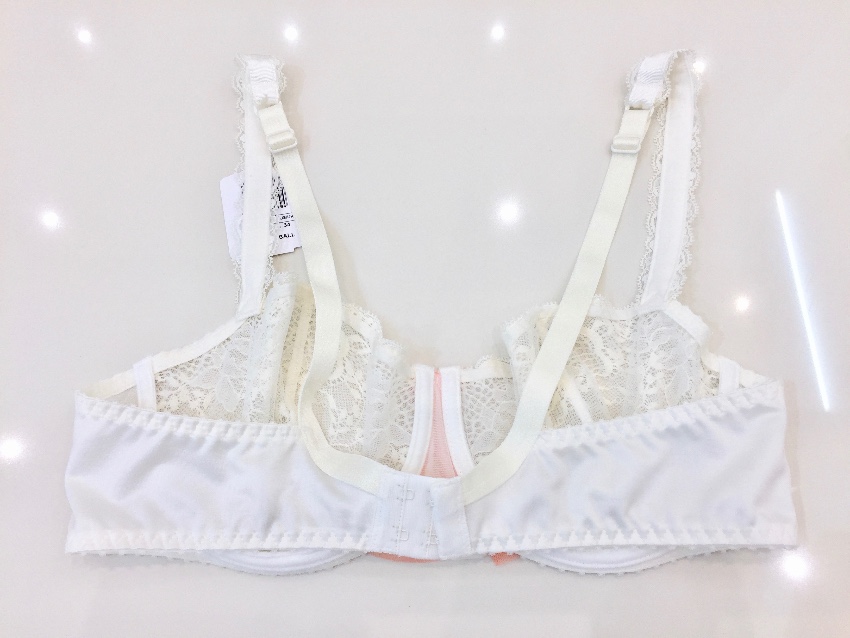 Aubade Swan Lace Underwired Bra  Tanga Set Size L Cream