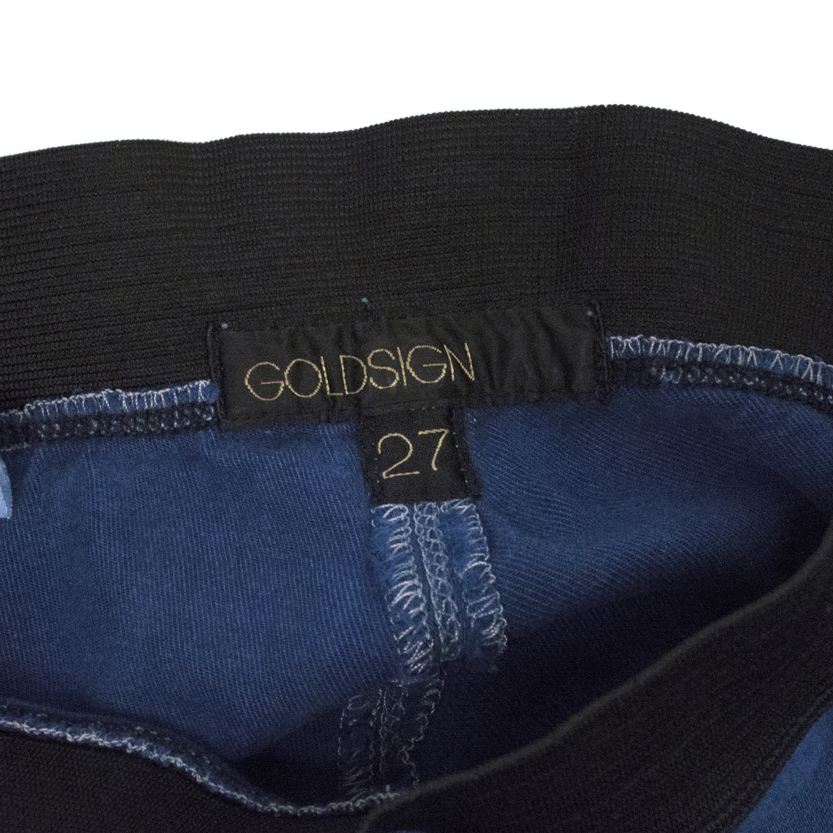 Preowned Goldsign Ripped Knee Jeggings Size 27/69 Blue cotton