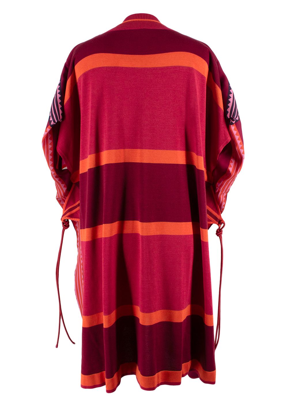 Hermes "Fantaisie d'Etriers" Short-Sleeve Twillaine Dress red silk/knit/cotton