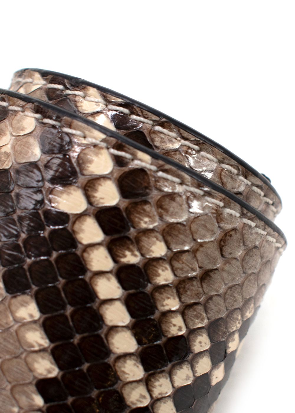 Loewe Snake Print Leather Snap Bracelet