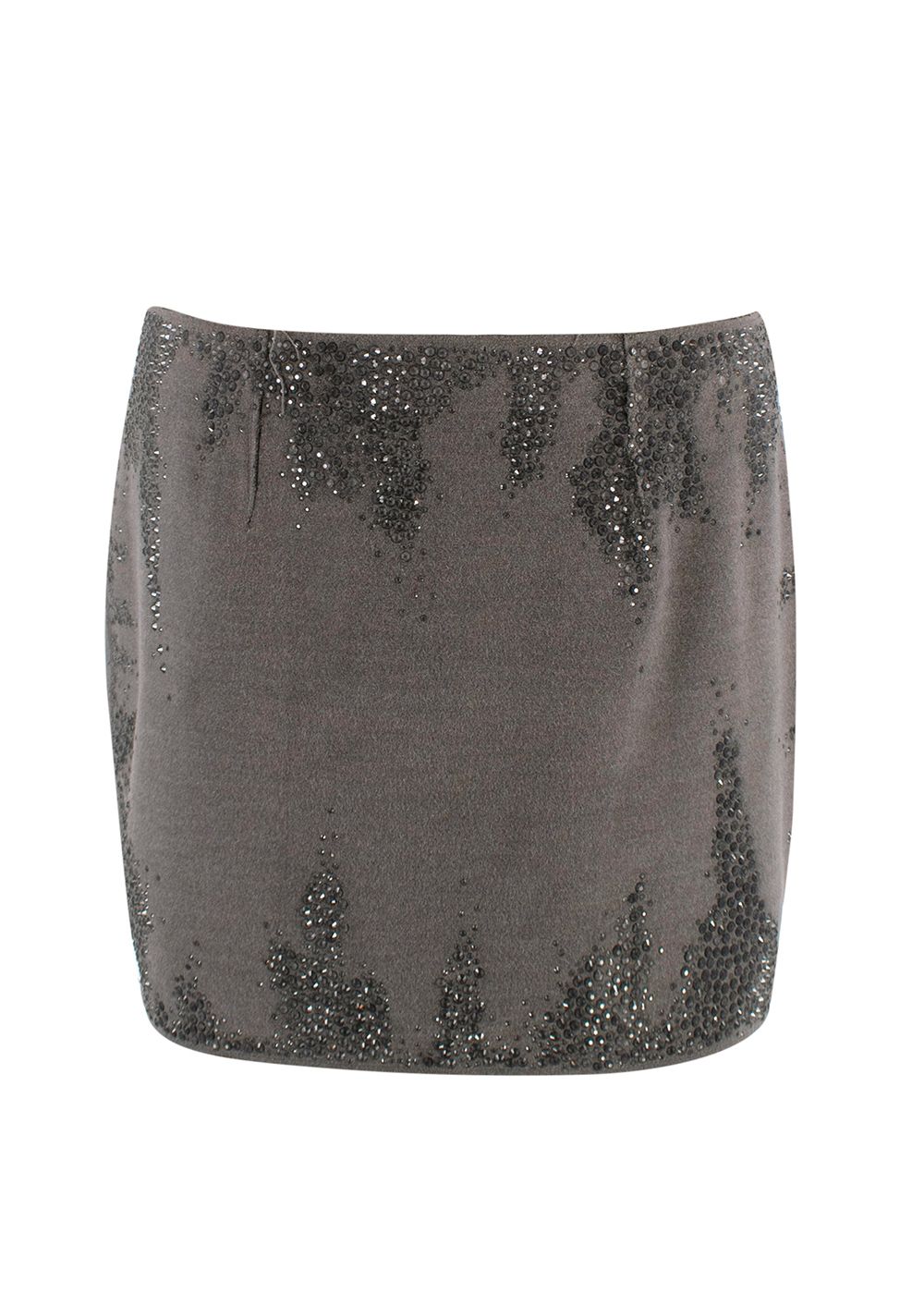 16Arlington grey Haile rhinestone-embellished mini skirt Size S polyester