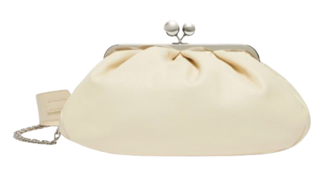 MaxMara Medium Cream Pasticcino Bag in Nappa Leather