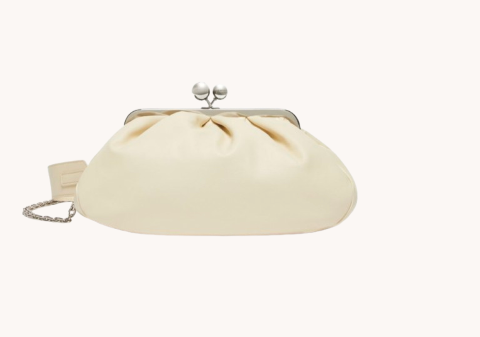 MaxMara Medium Cream Pasticcino Bag in Nappa Leather