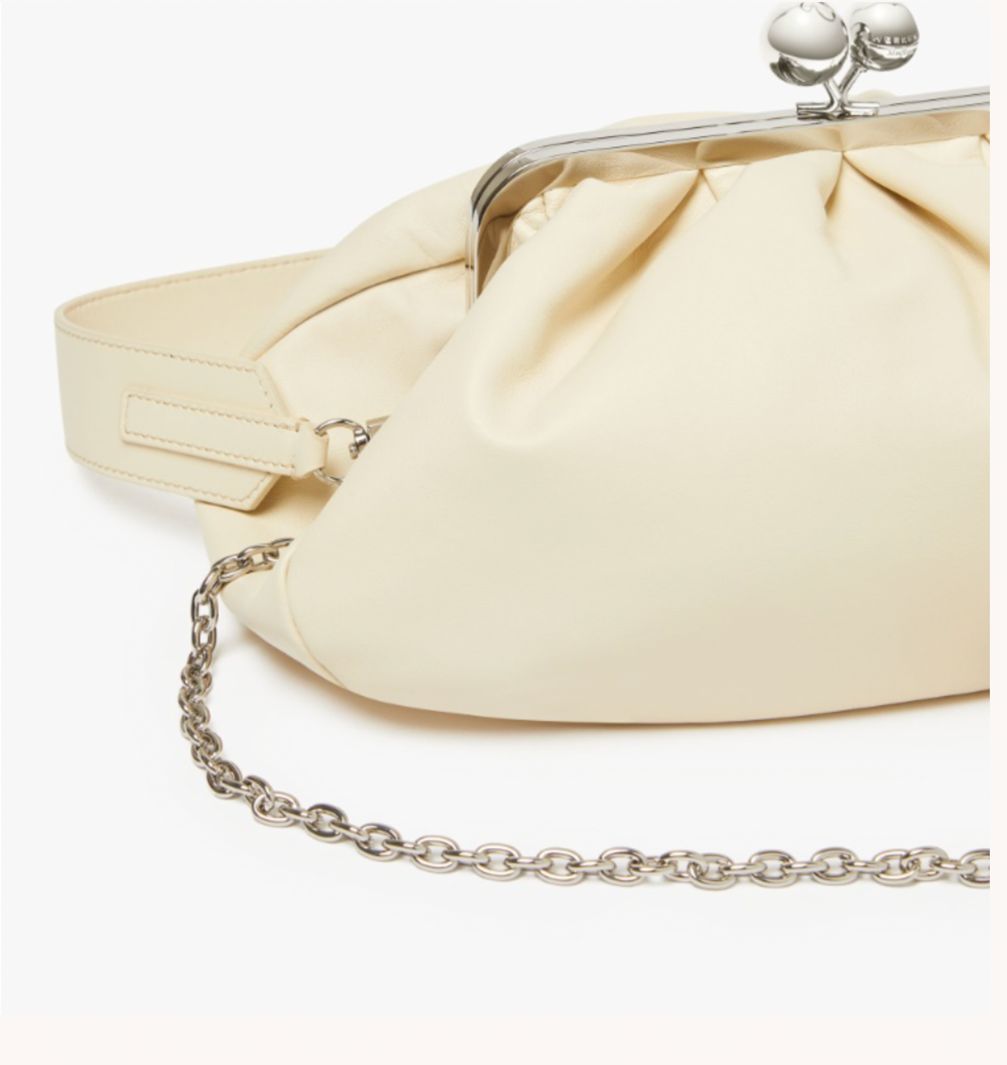 MaxMara Medium Cream Pasticcino Bag in Nappa Leather