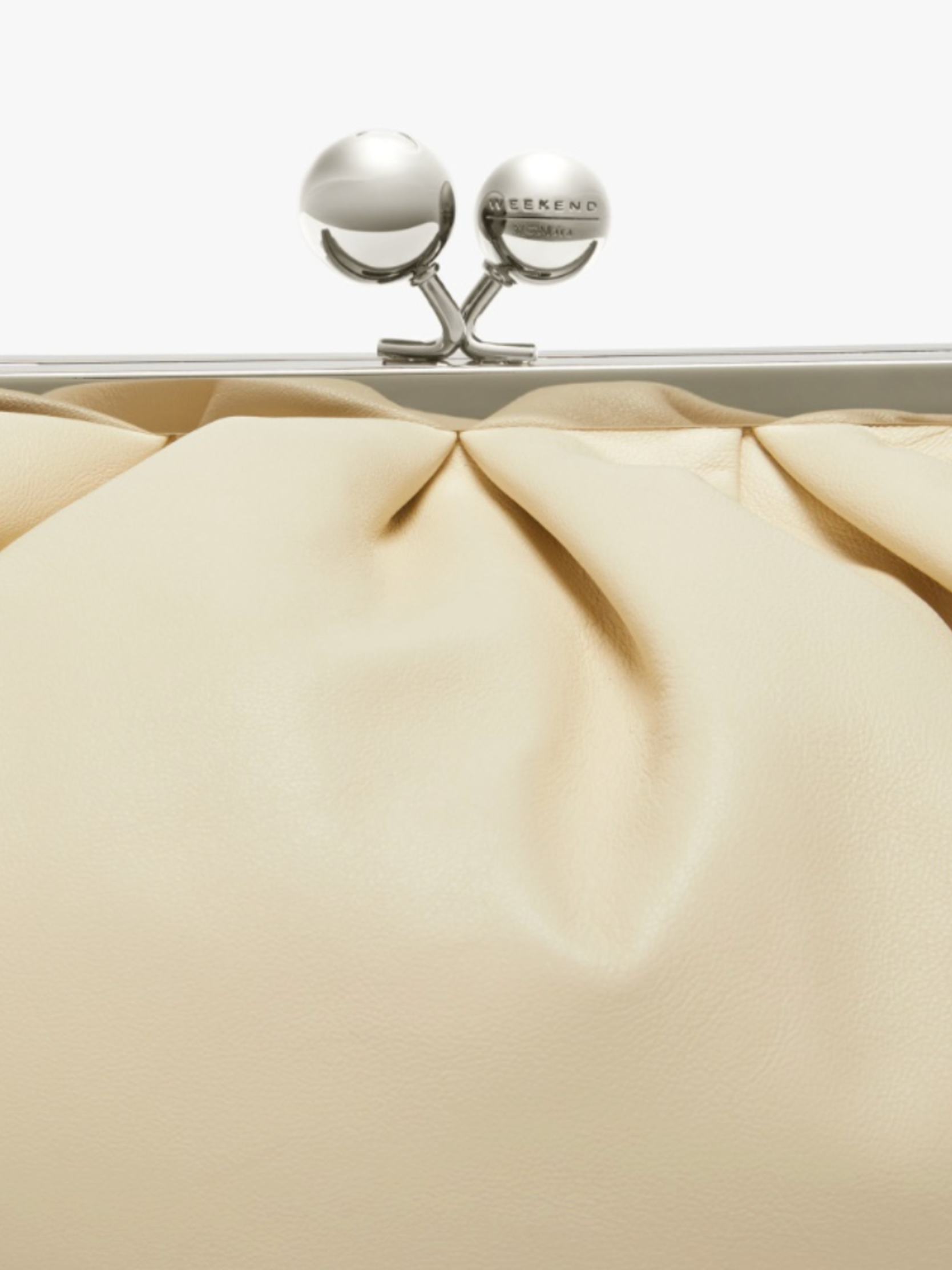 MaxMara Medium Cream Pasticcino Bag in Nappa Leather