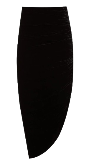 Veronica Beard Black Velvet Herst Midi Skirt Size M