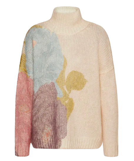 Valentino Camellia Print Mohair Blend Jumper Size XS Multicolour mohair/polyamide