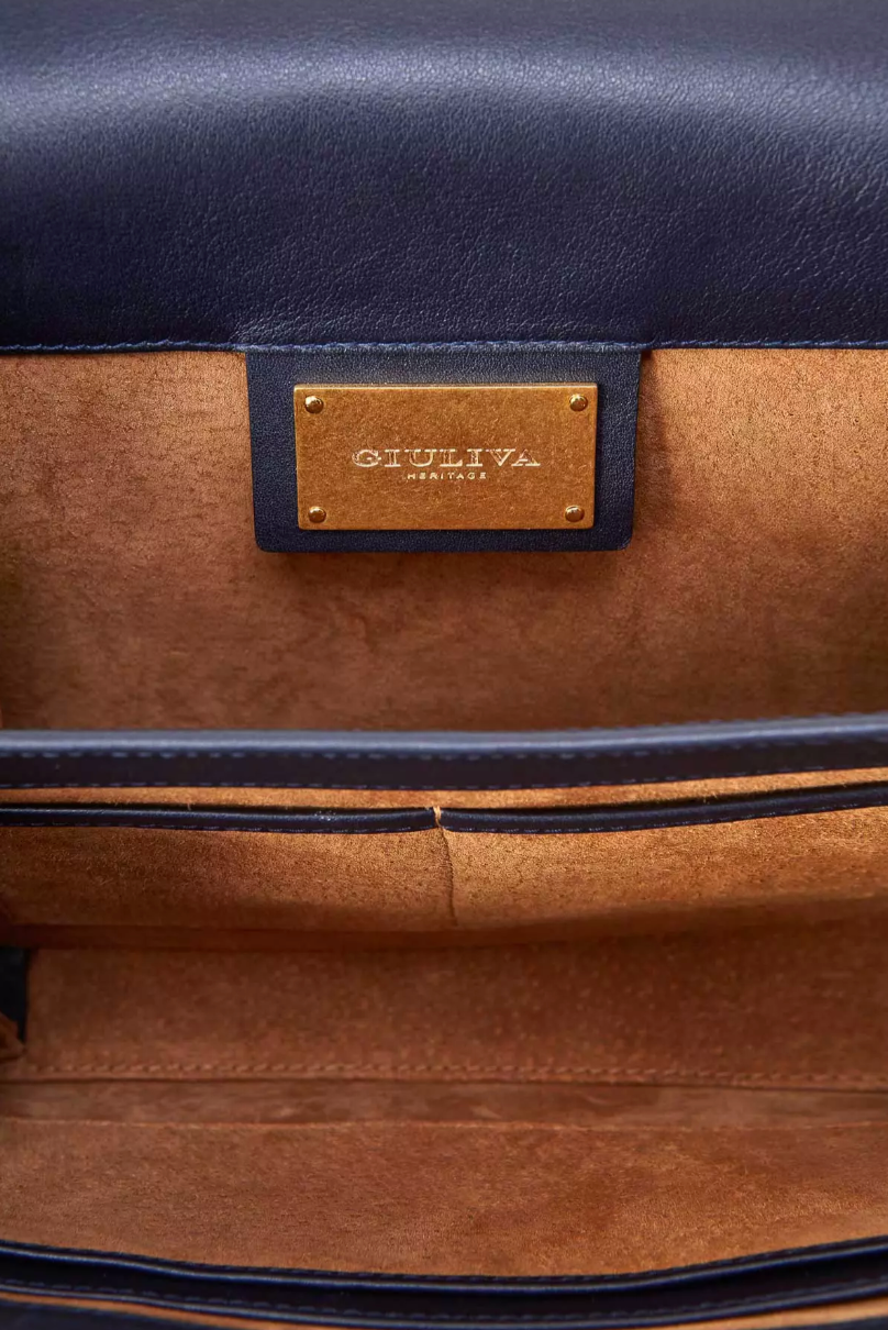 Giuliva Heritage Navy Leather Caccetta Bag