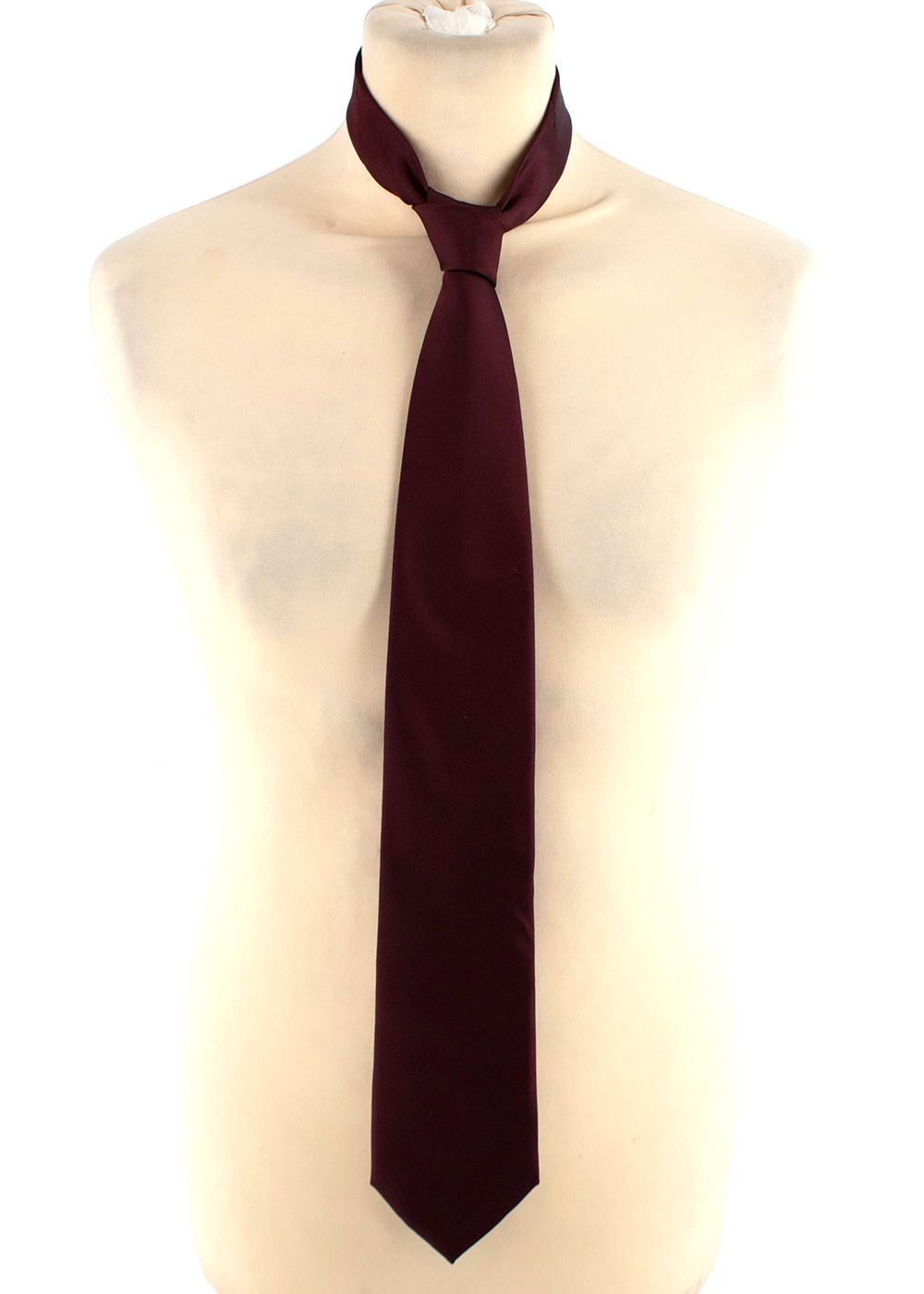 Men's Preowned Pal Zileri Burgundy Silk Tie