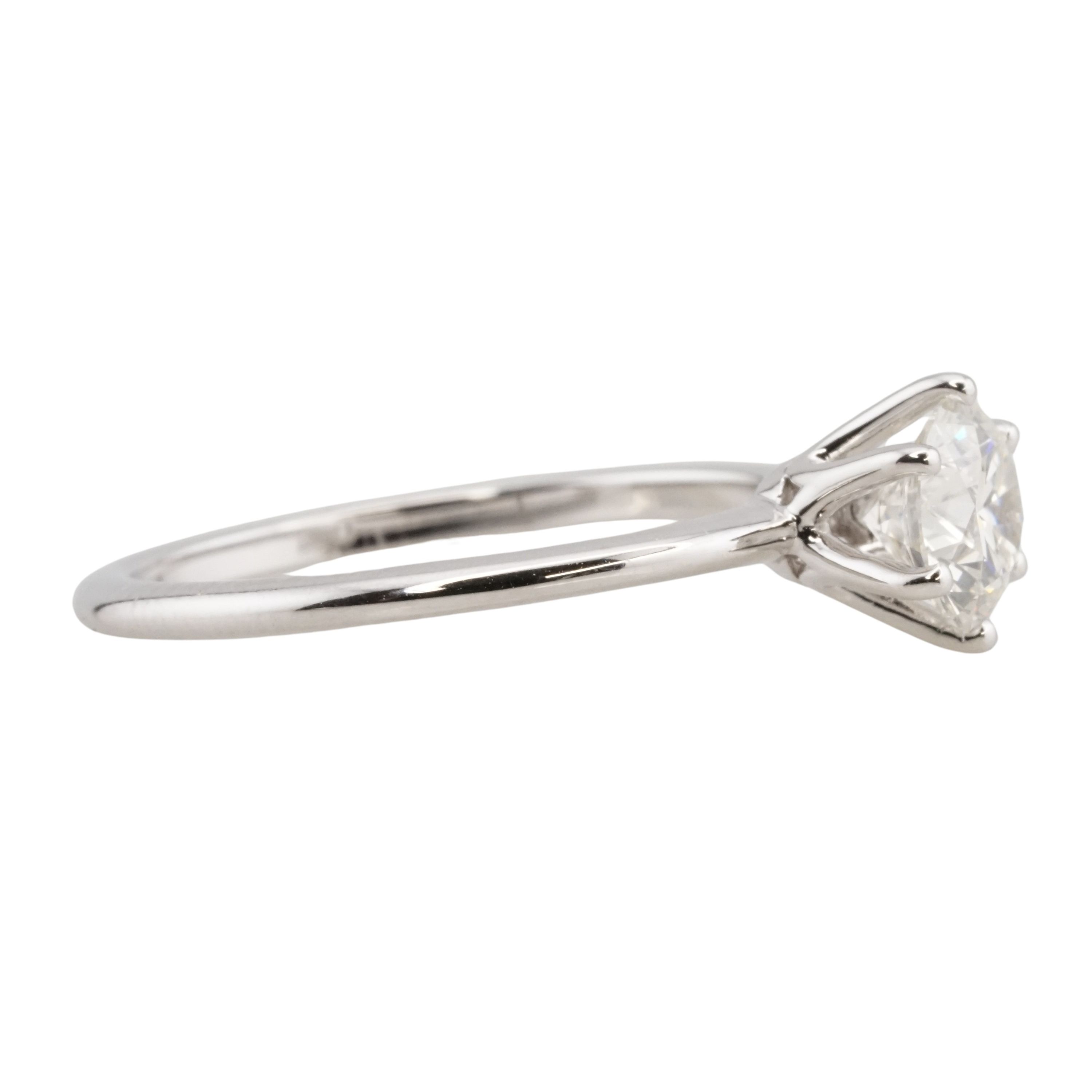 Antinori Fine Jewels 18k White Gold Round Brilliant-cut Diamond Solitaire Ring Silver k white gold