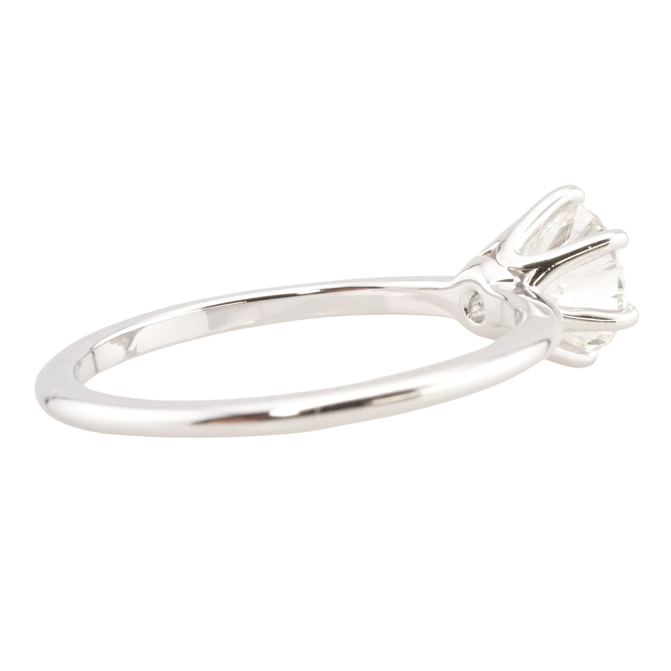 Antinori Fine Jewels 18k White Gold Round Brilliant-cut Diamond Solitaire Ring Silver k white gold