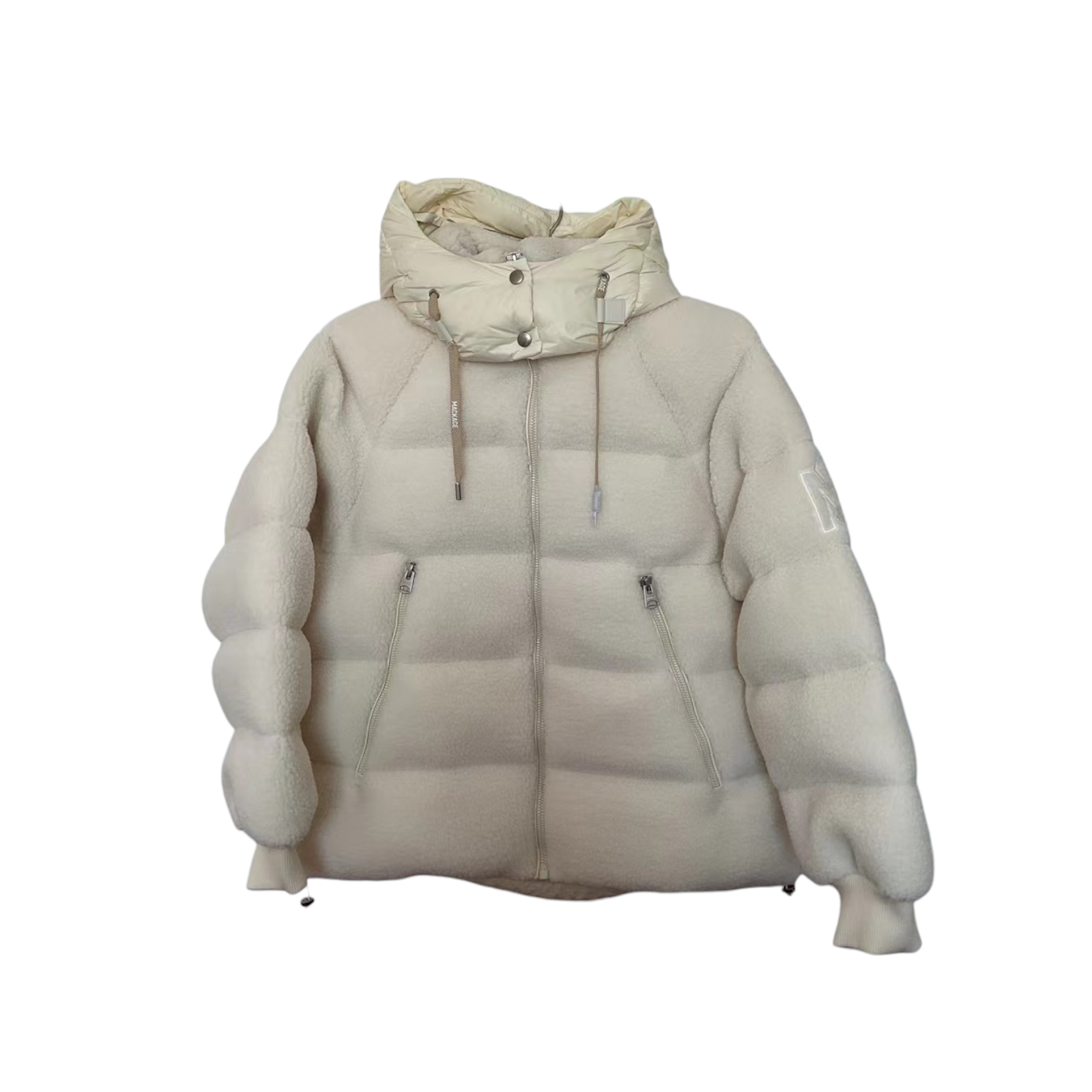 Mackage Off-White Edana Down Jacket Size M white wool