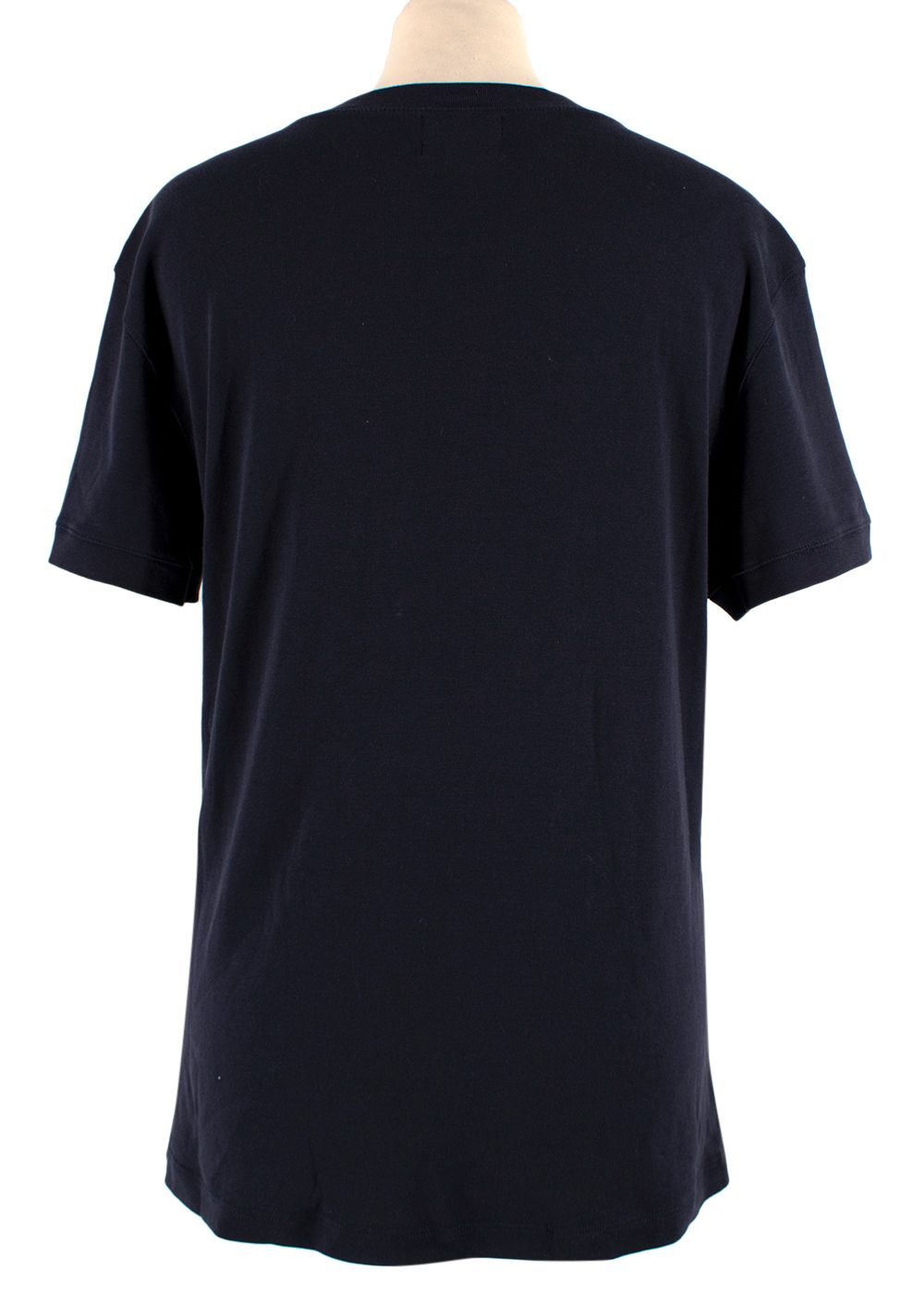 Giorgio Armani Navy Cotton Short Sleeve Top Size XL