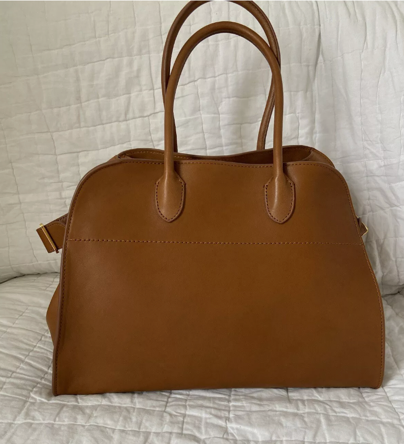 The Row Caramel Margaux 15 Tote Bag Cuir/Camel leather