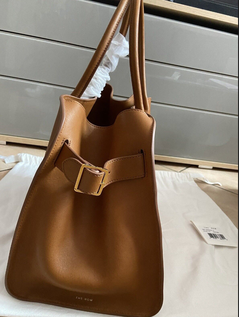 The Row Caramel Margaux 15 Tote Bag Cuir/Camel leather