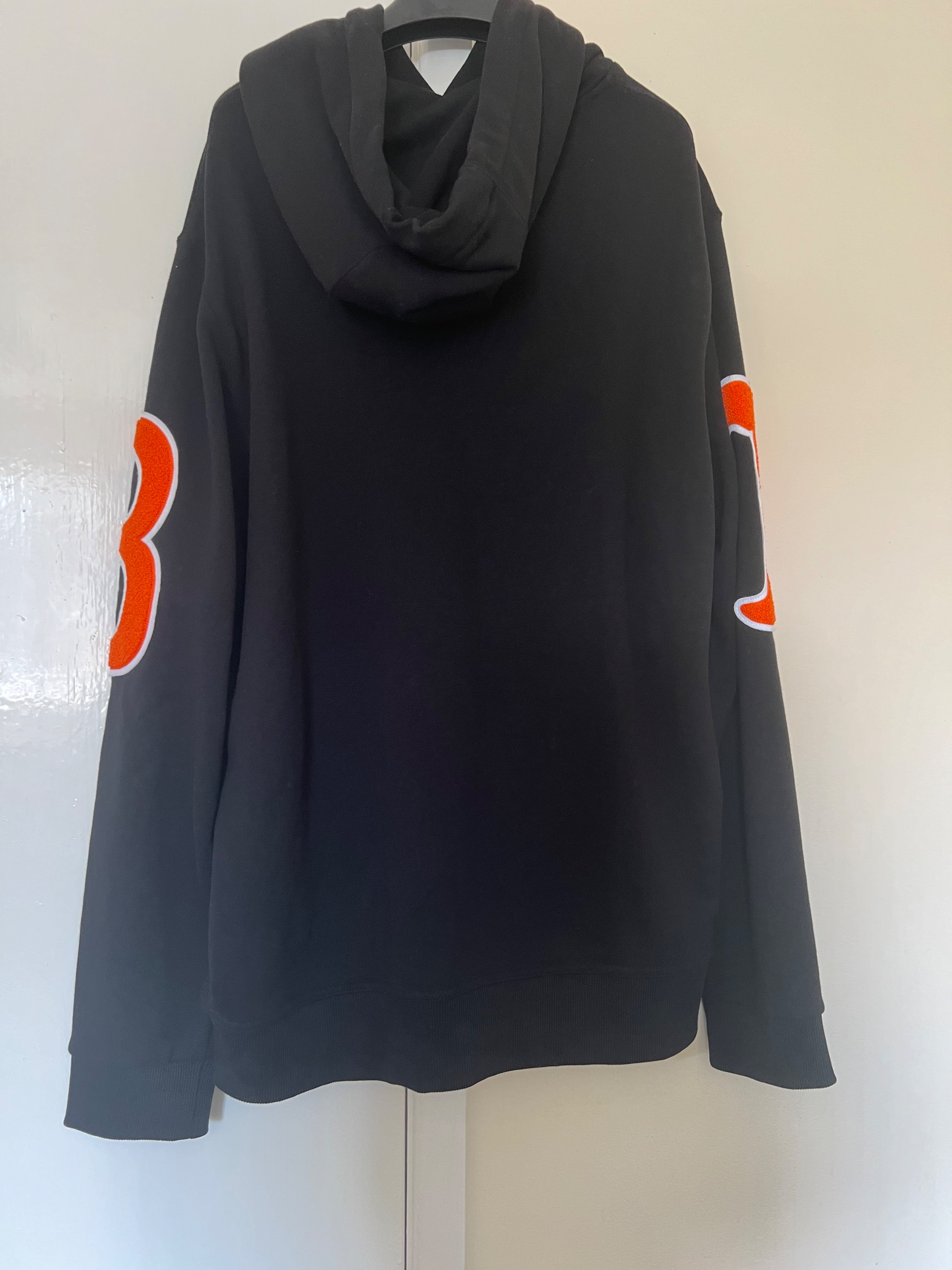 Burberry Black Graphic Applique Hoodie Size L