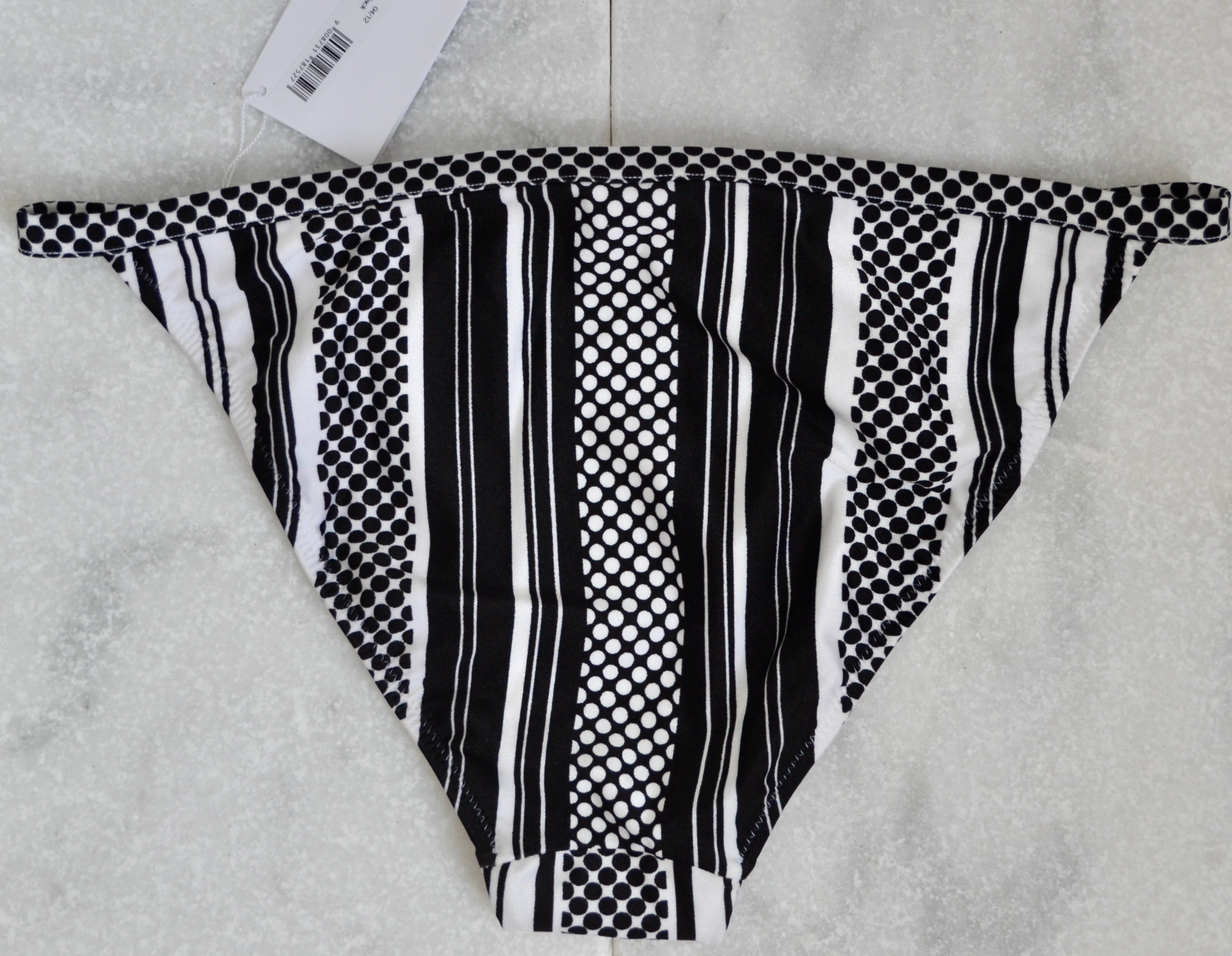 Wolford Black  White Bikini Bottoms Size M black and white polyamide blend