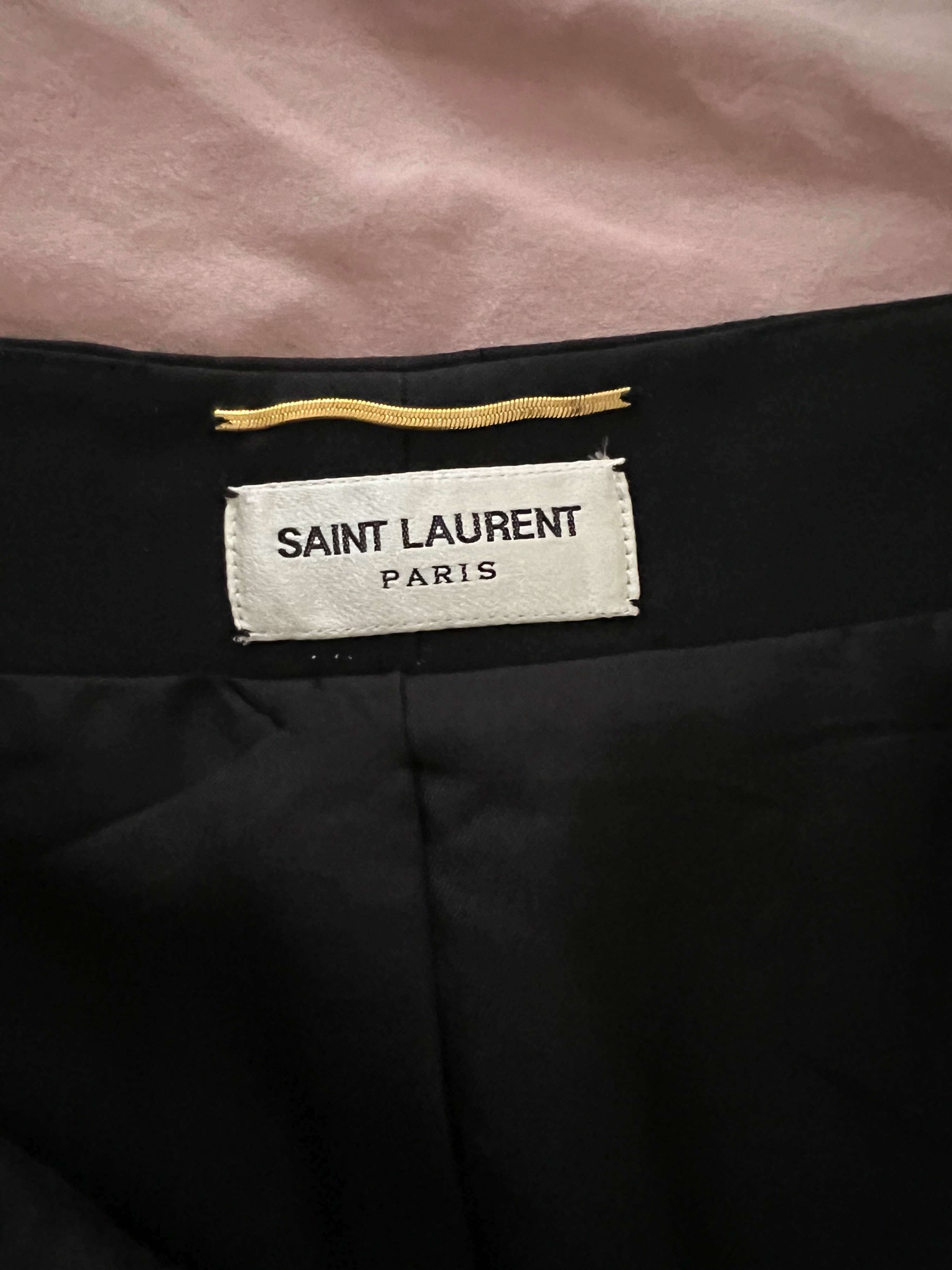 Saint Laurent Asymmetric Tulle  Wool Mini Skirt Size M Black