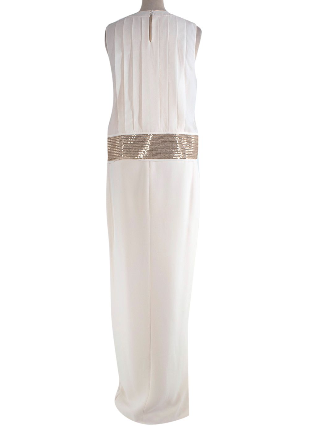 Preowned Dior Cream silk crepe shell top  column skirt Size XS