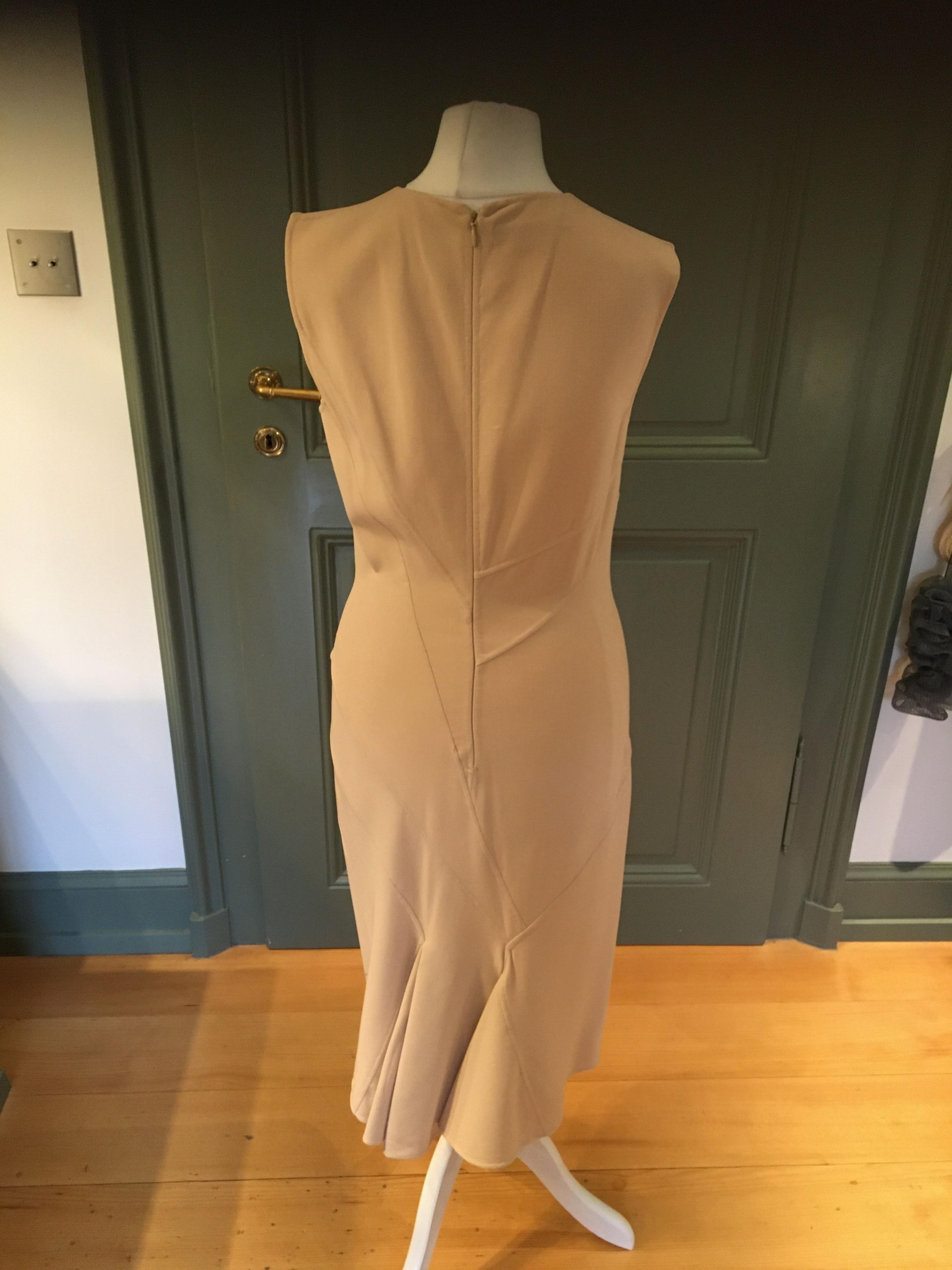 Preowned Michael Kors Beige Sleeveless Shift Dress Size S Beige/Nude mixed/no composition label