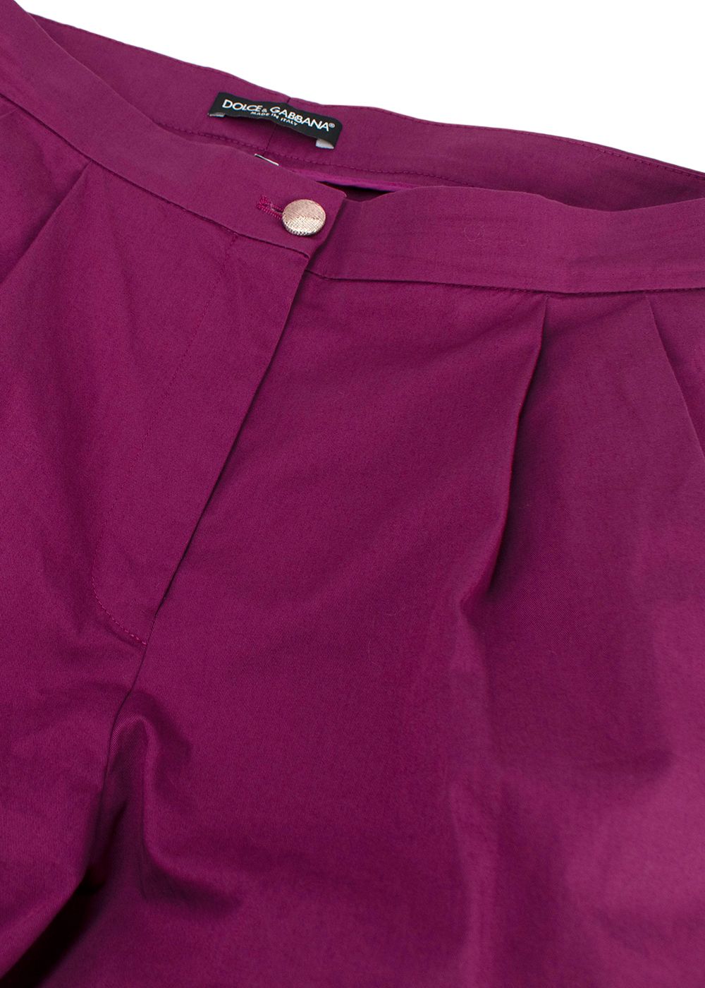 Dolce  Gabbana Plum Trousers Size XL cotton