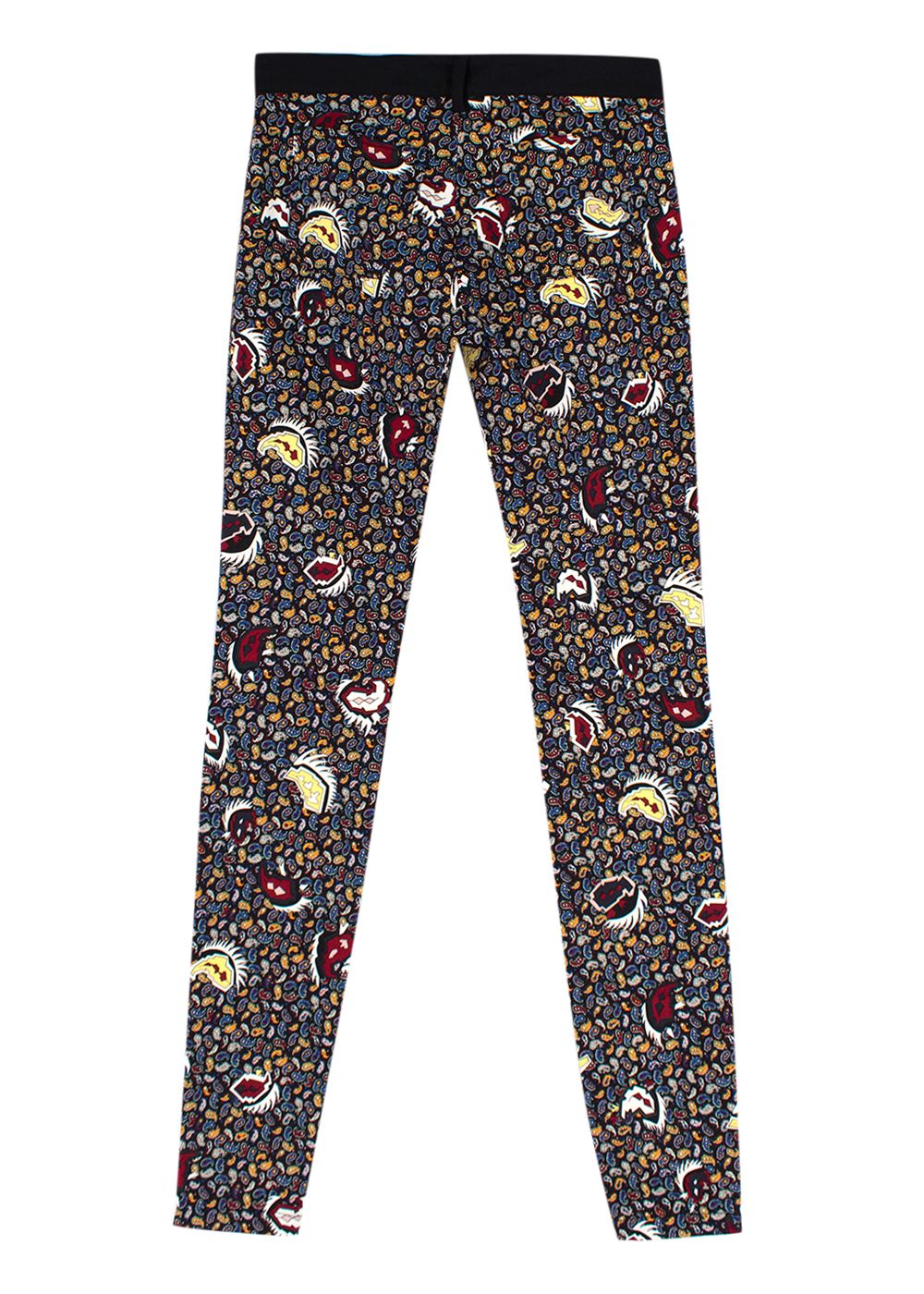 Balenciaga Slim Fit Paisley Print Trousers Size S Multi cotton