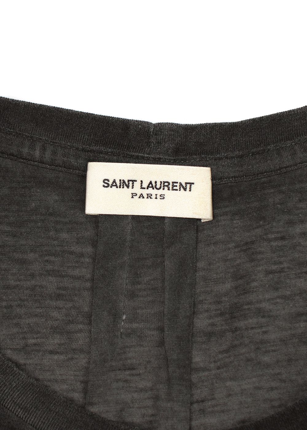 Saint Laurent Washed Grey T-shirt Size XS cotton