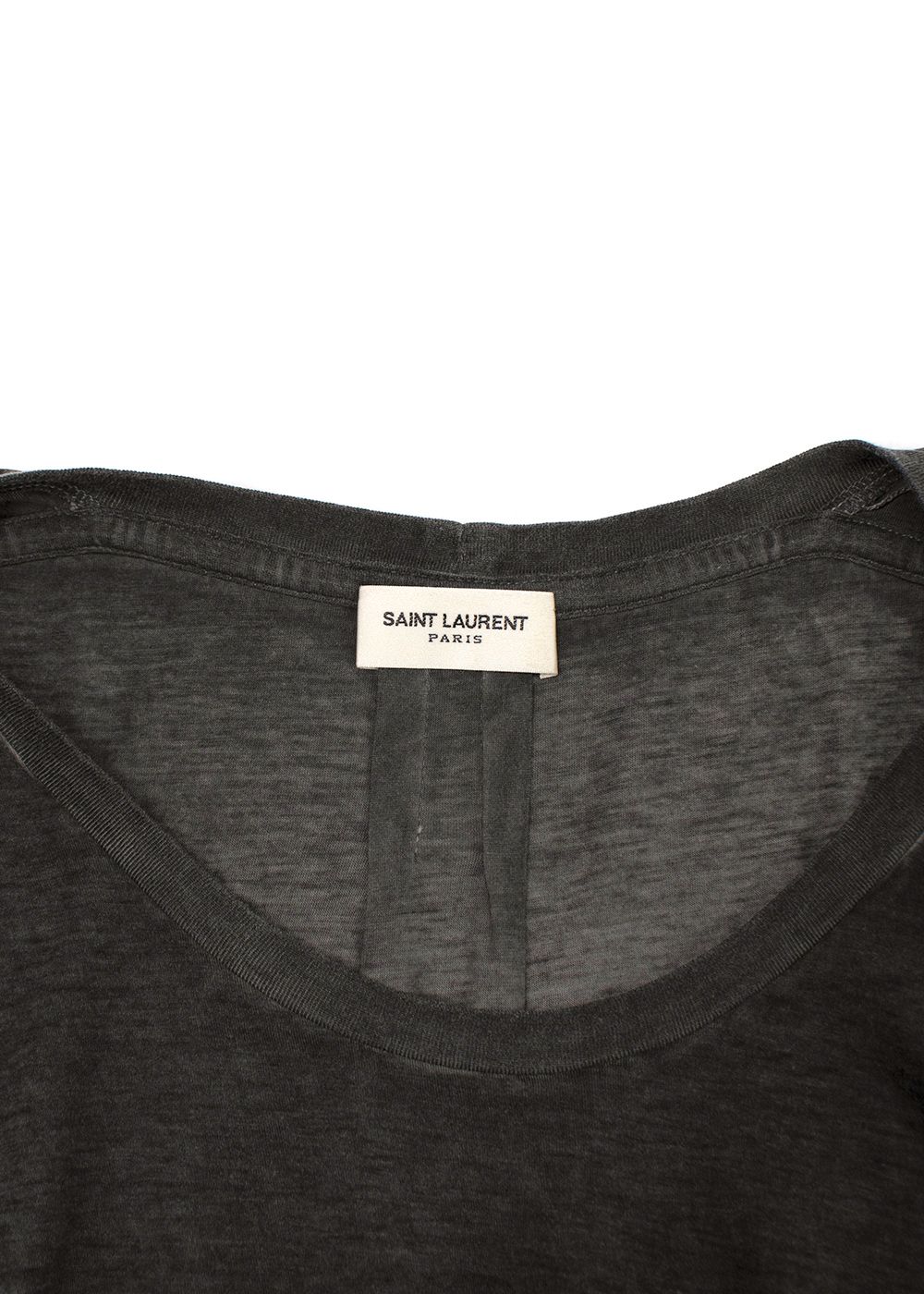 Saint Laurent Washed Grey T-shirt Size XS cotton