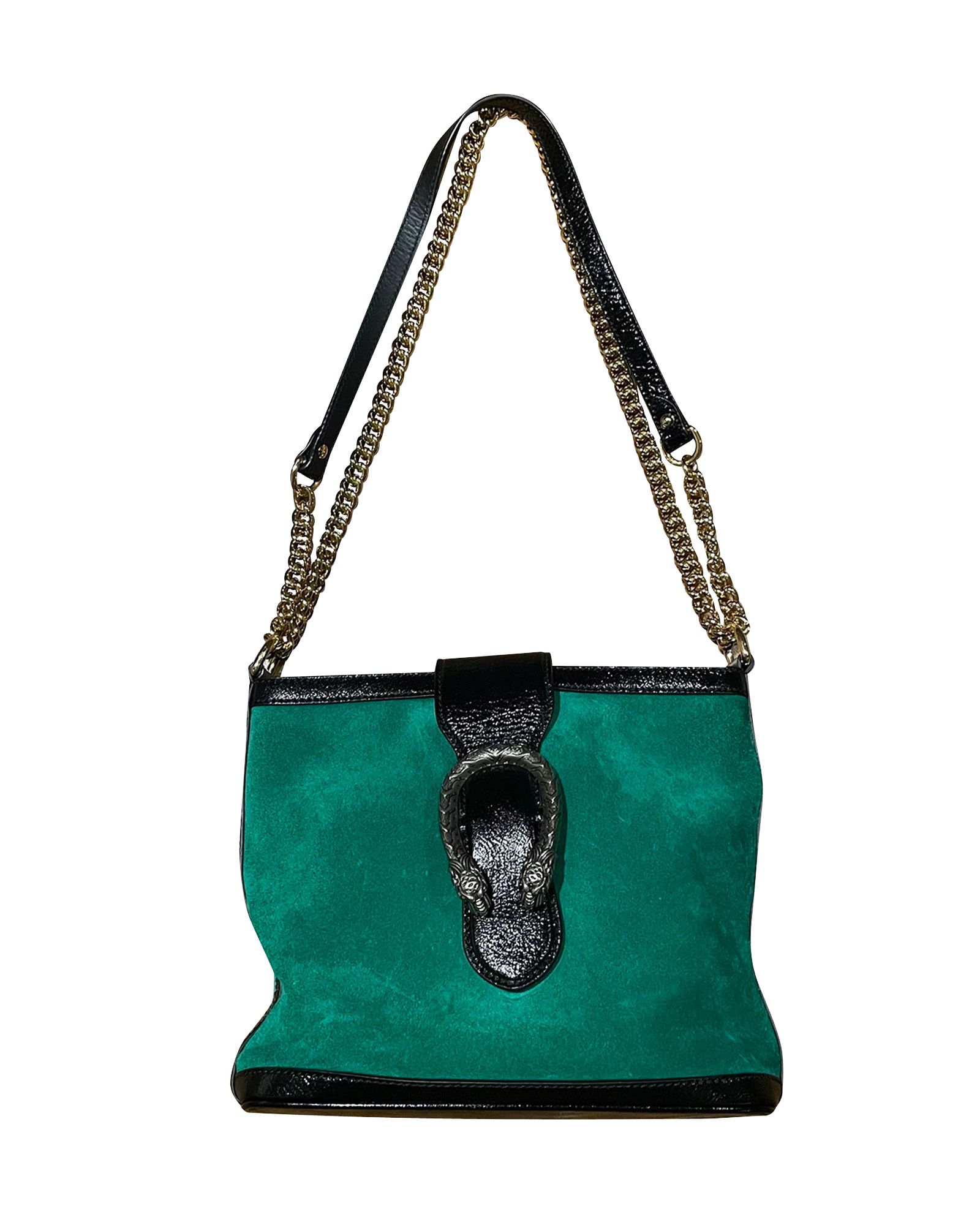 Gucci Green Suede Dionysus Bucket Bag